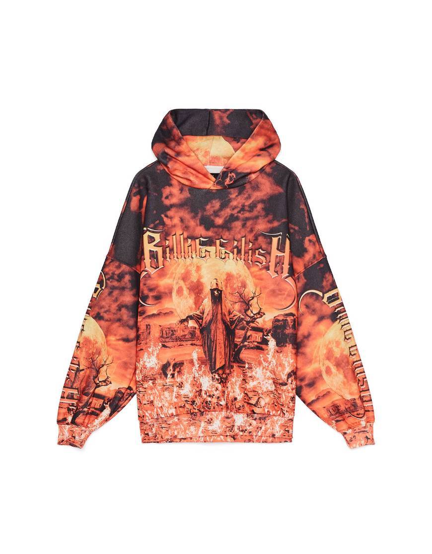 Fashion Billie Eilish Flames Hoodie