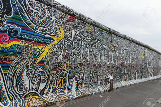 Une partie du mur de Berlin