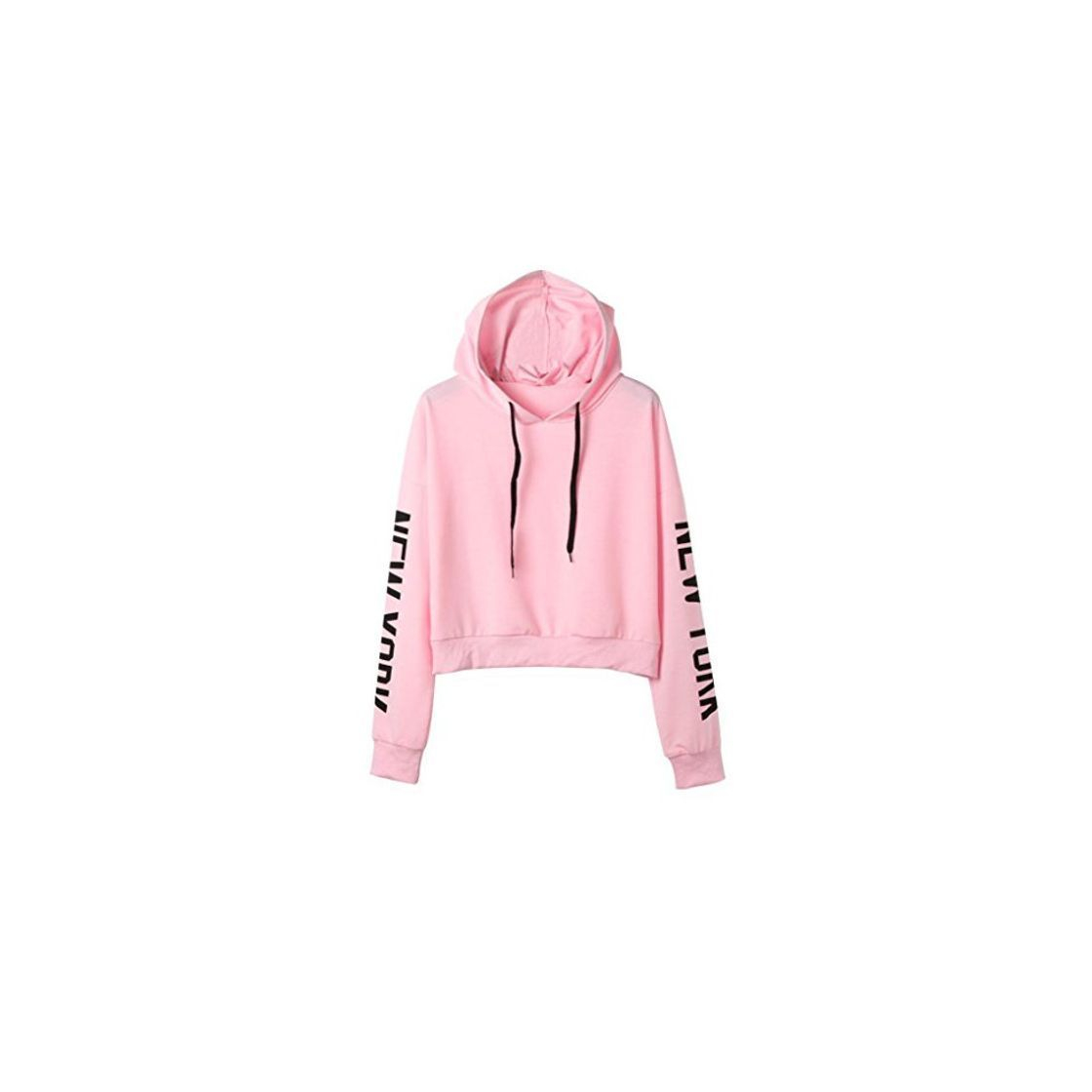 Social Sudadera Corta con capucha y letras, de K-youth®