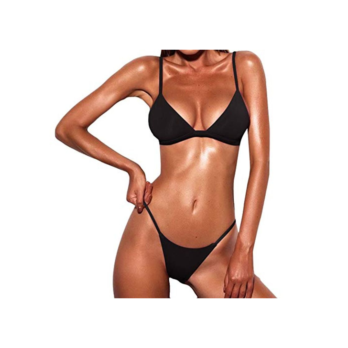 Product Bañador Mujer 2019 Tops de Bikini Trajes de Baño Tanga Triángulo Suave Acolchado Tops y Braguitas Conjuntos Bikinis Bañador Brasileño