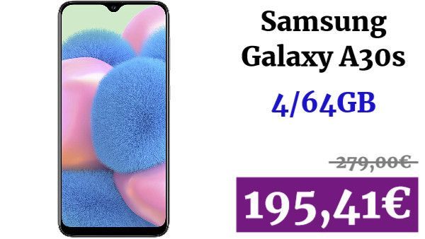 Electrónica Samsung Galaxy A30s - Smartphone de 6.4" Super AMOLED