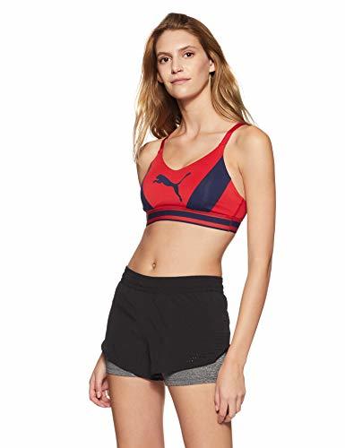 Social PUMA Logo Bra M Sujetador Deportivo, Mujer, Rojo