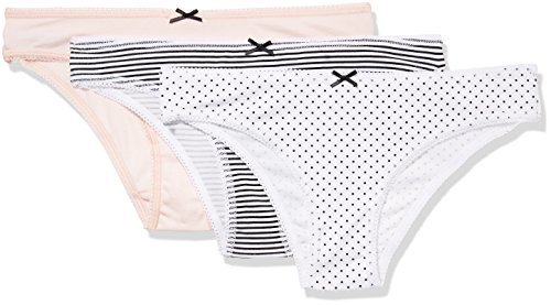 Producto IRIS & LILLY Braguita Brasileña Cotton para Mujer, Pack de 3, Multicolor