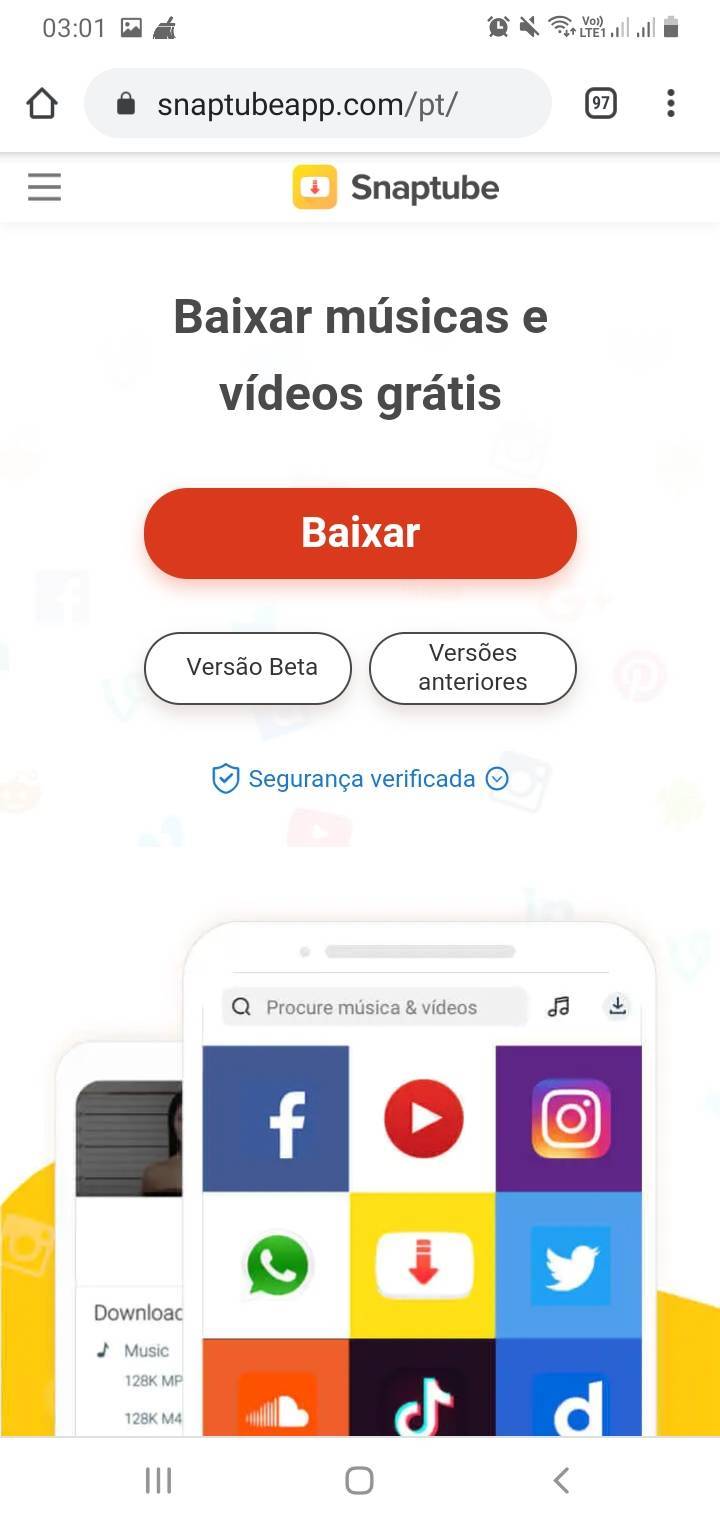 App Tenha o melhor conteúdo,música,vídeo,baixador.