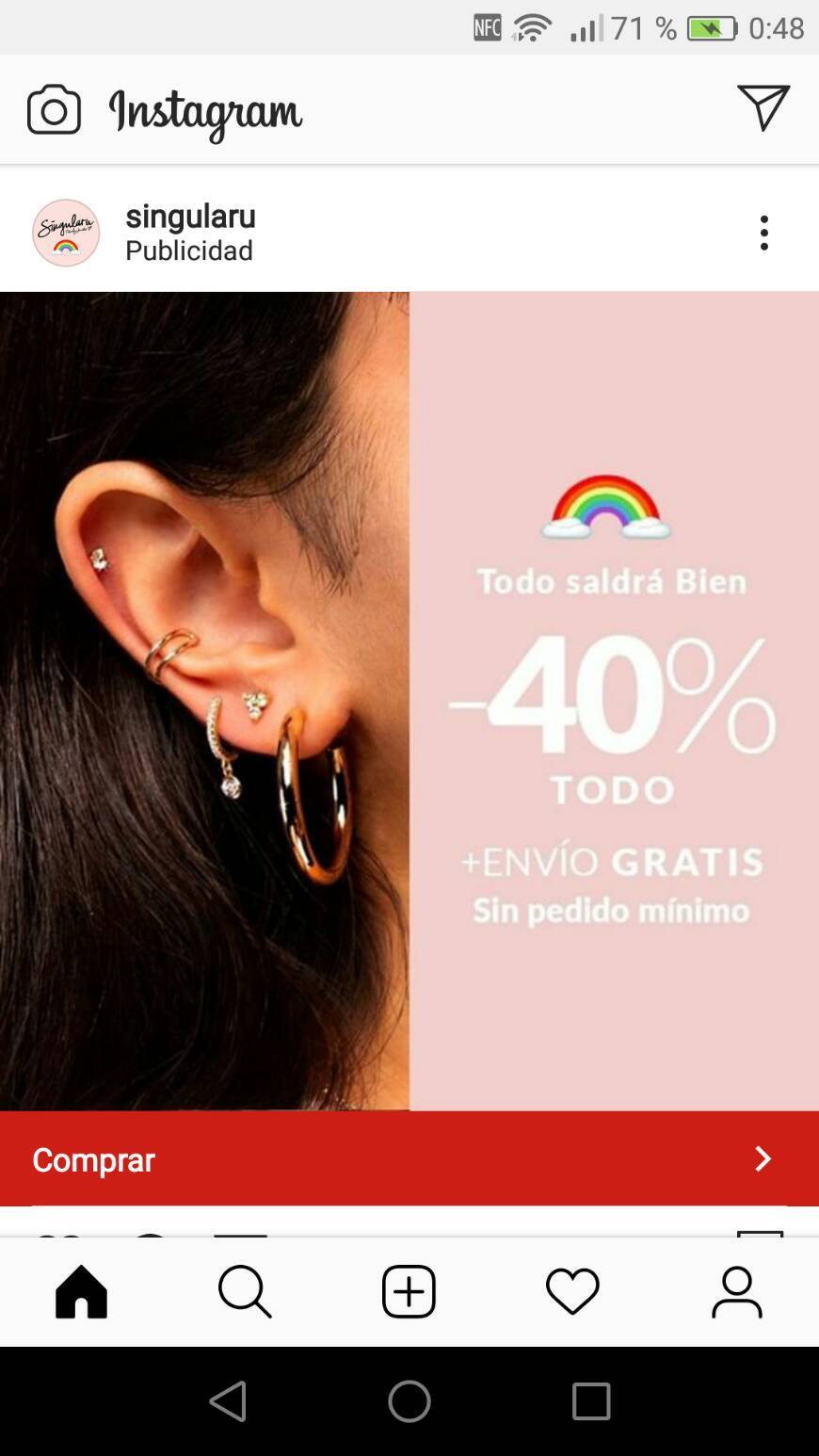 Producto 40% en toda la web de Singularu