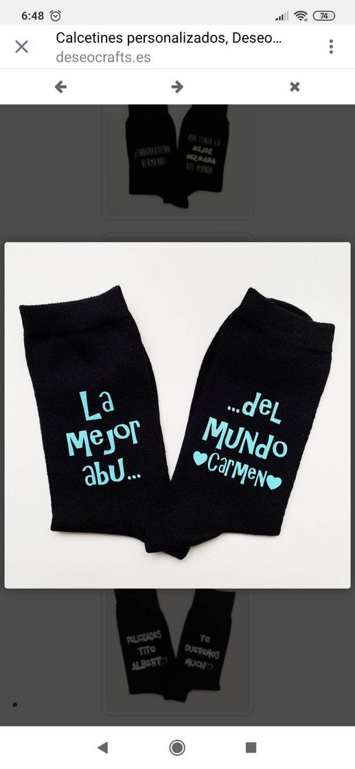 Producto Calcetines personalizados