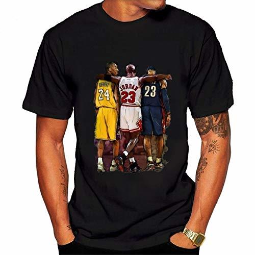 Moda Playera de Manga Corta para Hombre NBA Lebron James Kobe Bryant Michael