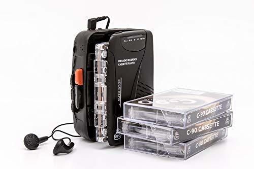 GPO - Reproductor de Cassette Personal portátil Retro con Altavoz y micrófono
