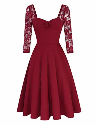 Social KOJOOIN Vestido de encaje para mujer, vestido de dama de honor, para