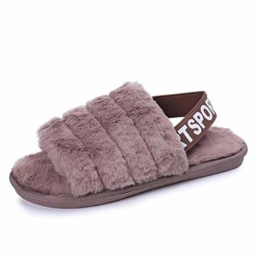 Products ALANG Zapatillas de Piel para Mujer Zapatos de Invierno Zapatillas de casa