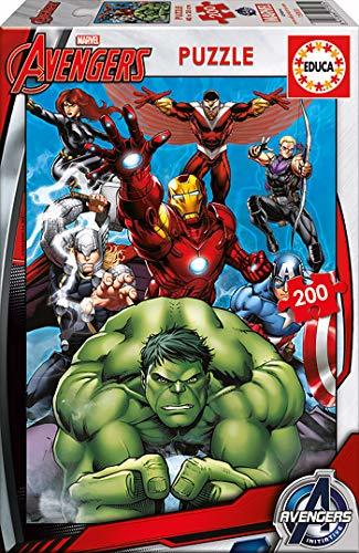 Productos Educa Borrás-Marvel Heroes Puzzle Infantil, 200 Piezas, Avengers, a Partir de 72