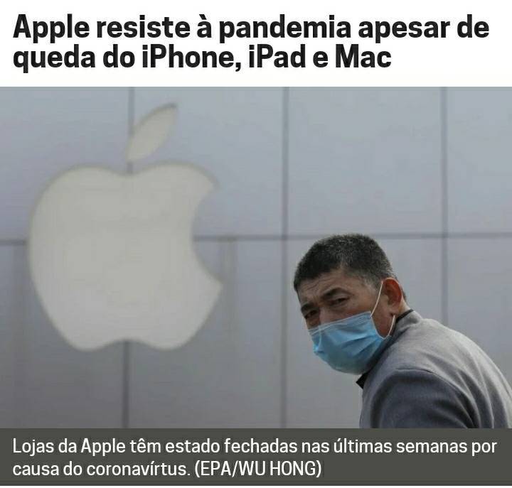 Moda Apple resiste à pandemia com lucros!