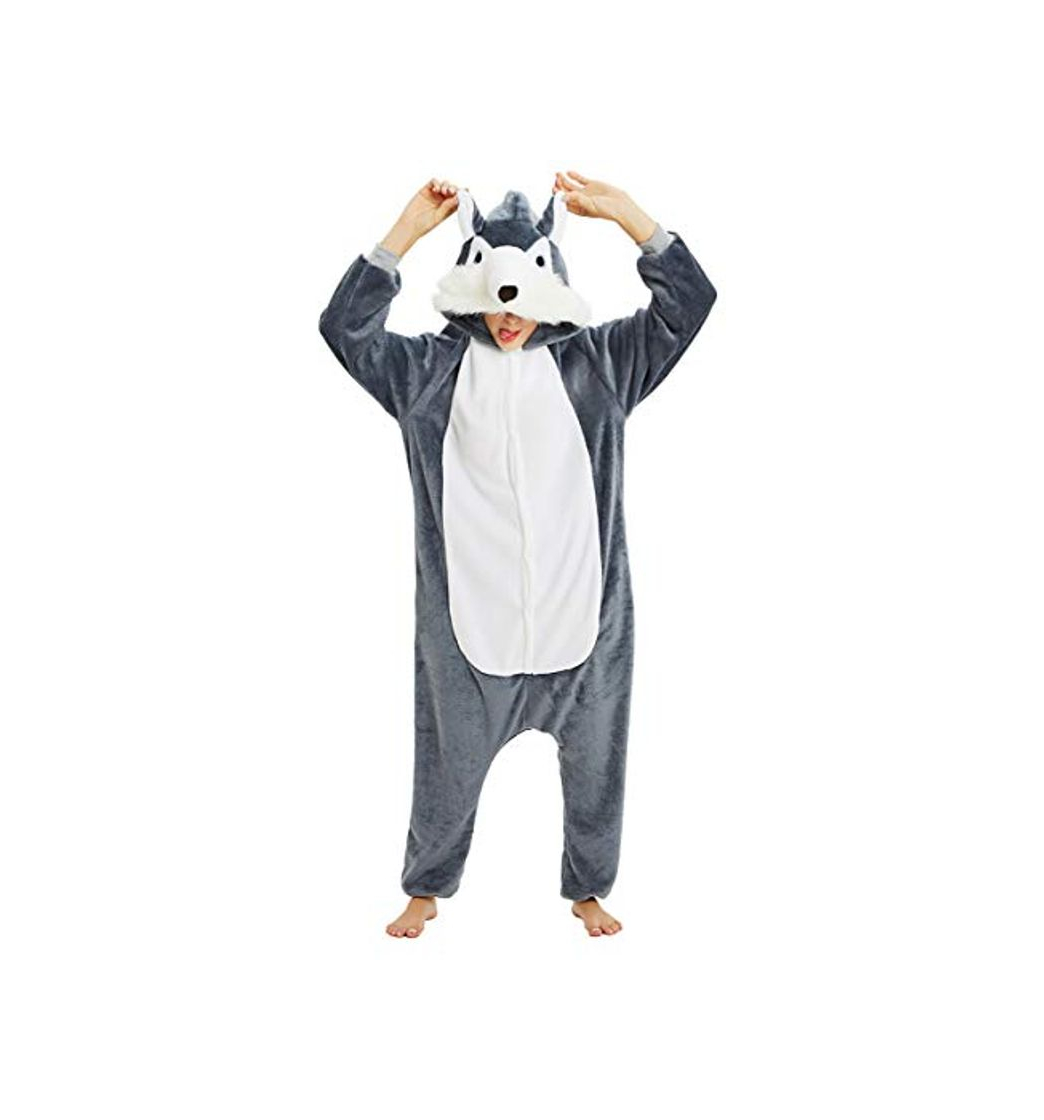 Fashion Pijama Animales Disfraz Cosplay Carnaval Halloween Costumes Unisex Mono Pijama entero Unicornio Panda Pingüino Lupo S