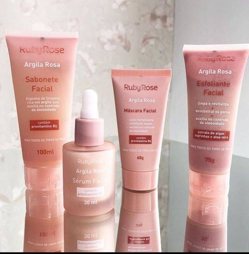 Social Produtos da linha argila rosa da Ruby Rose 