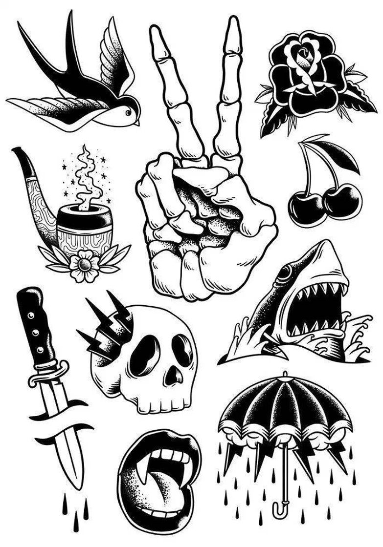 Fashion Tattoo Flash Darkness