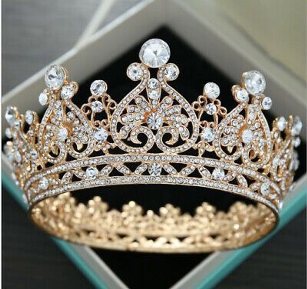 Producto details about baroque wedding bridal crystal full gold queen