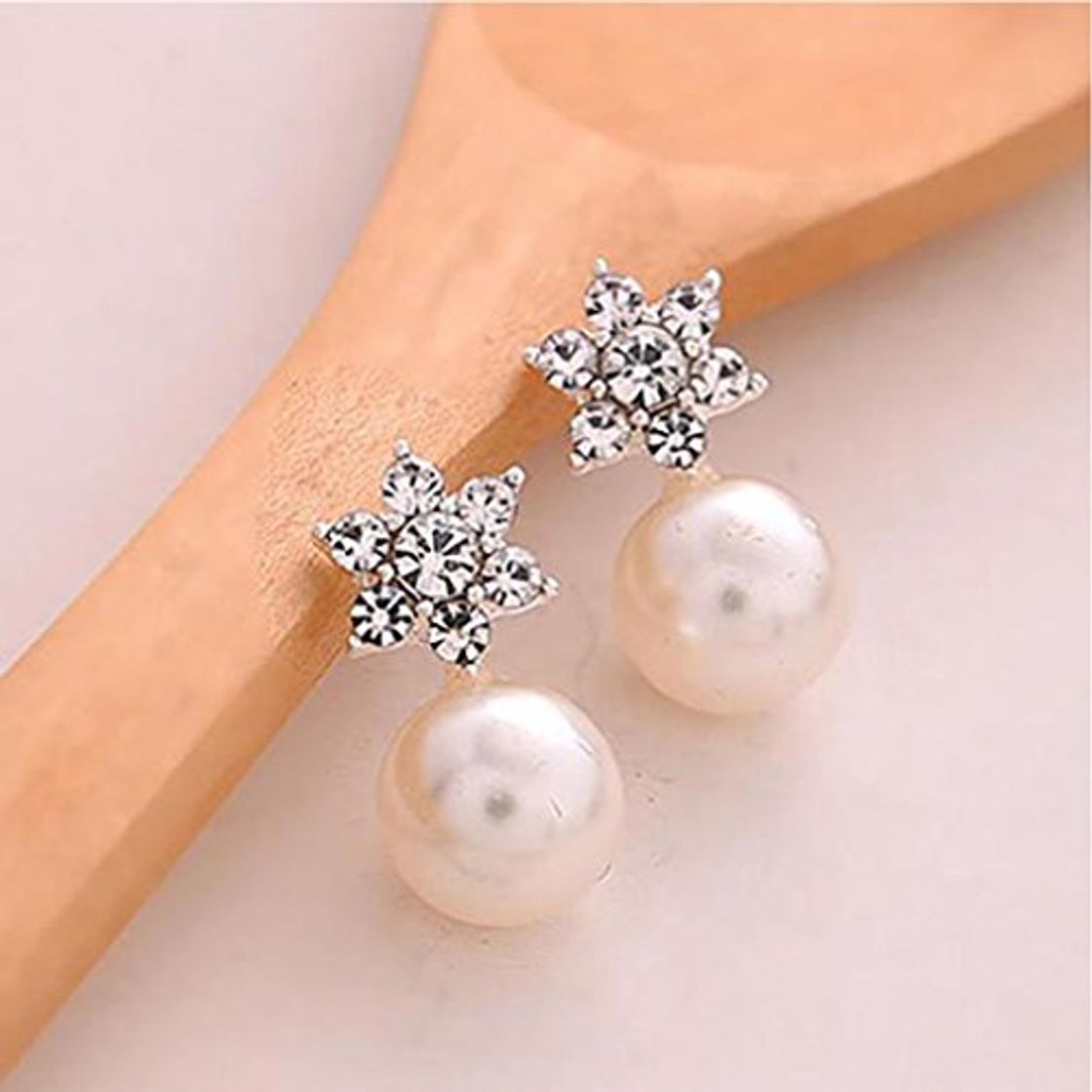 Social Bobury 1 Par Aretes de los copos de nieve muchachas de las