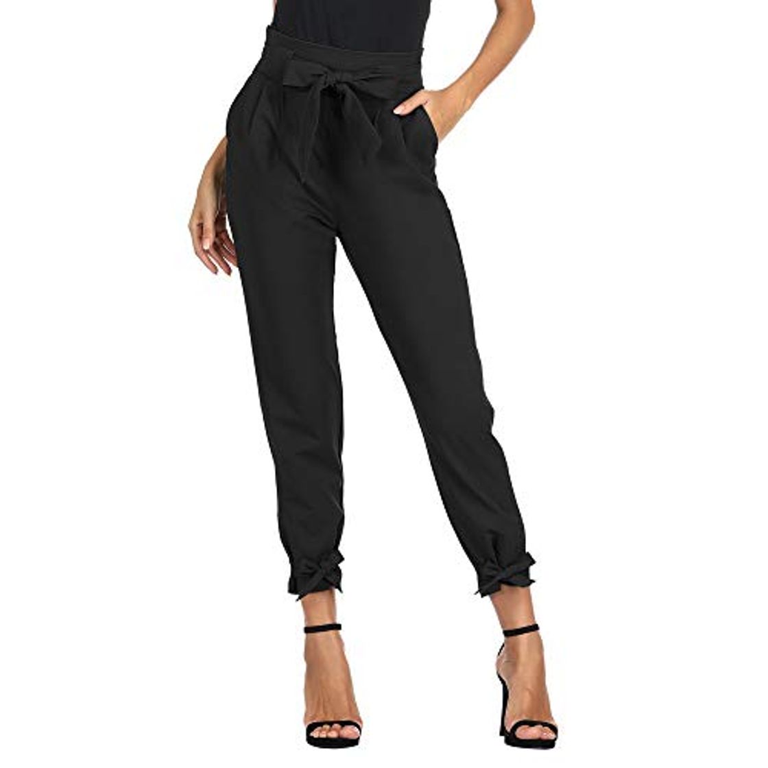Social GRACE KARIN PantalóN Segaretta de Talle Alto para Mujer Elegante Decorado con