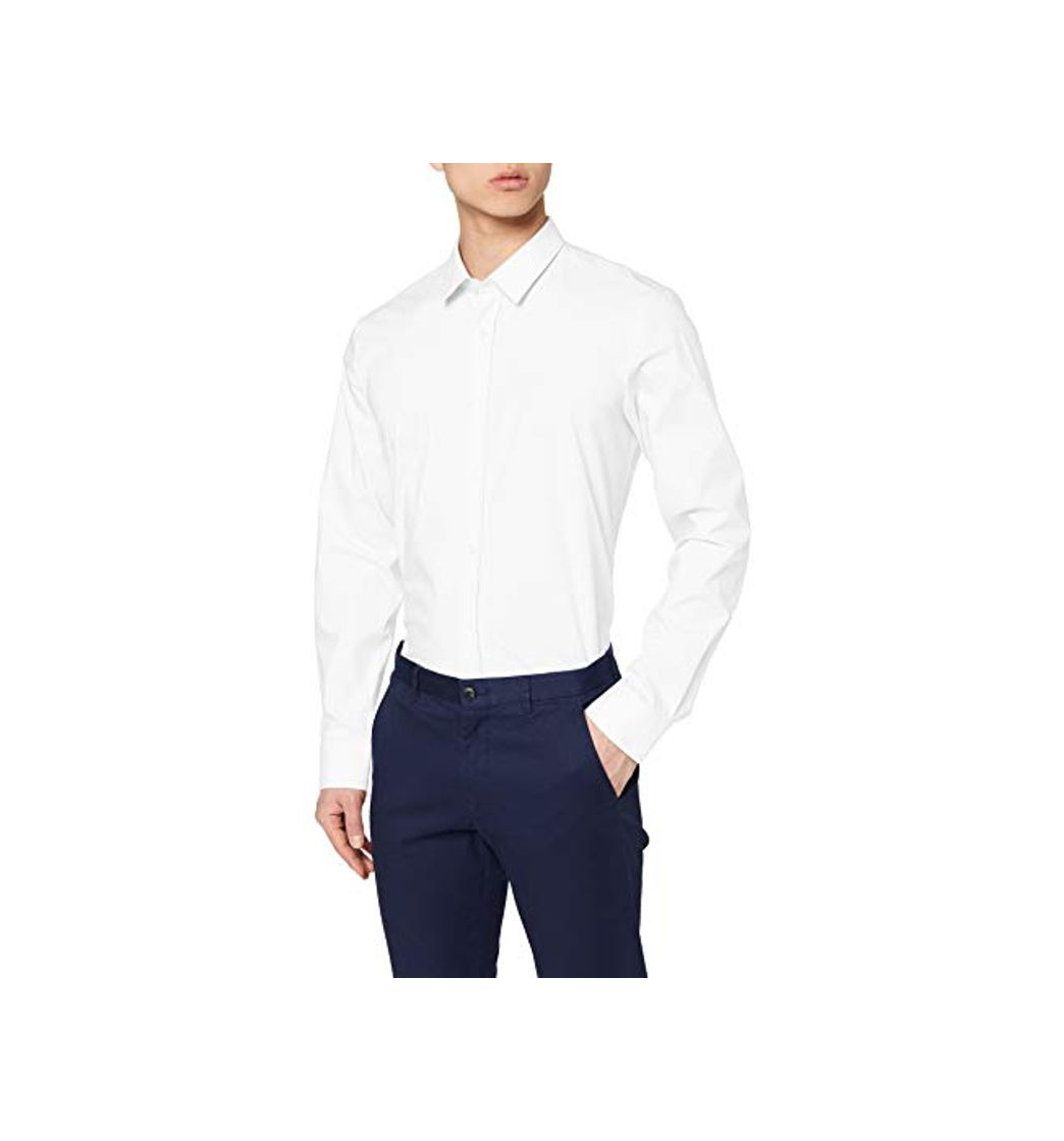 Moda HUGO Elisha02 Camisa, Blanco