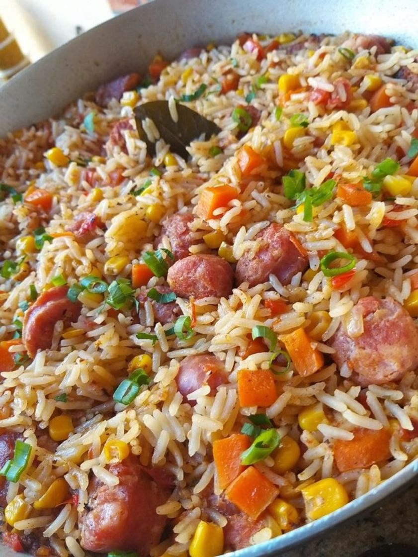 Moda Arroz com linguiça 💓