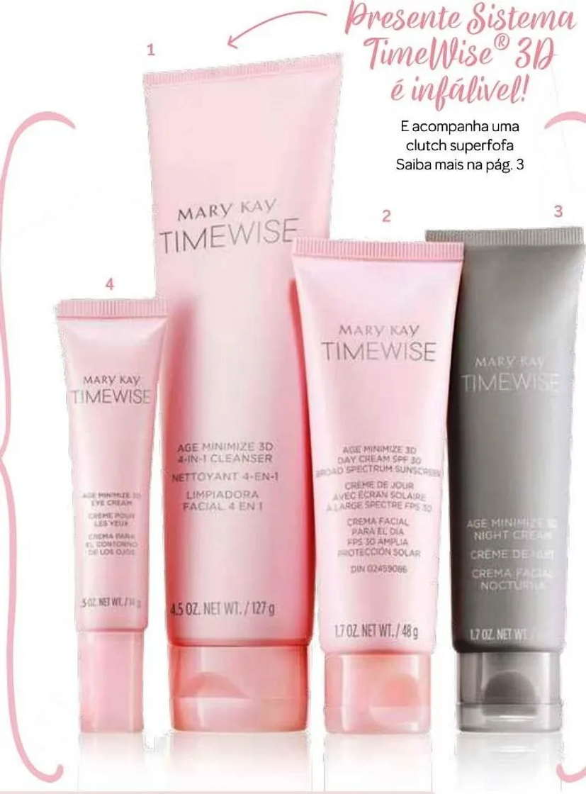 Moda Kit Timewise 3d Mary Kay Skincare Tratamento Linha Expressão