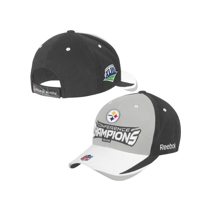Social Reebok Pittsburgh Steelers 2008 AFC Conference Champions Locker Room Hat Adjustable