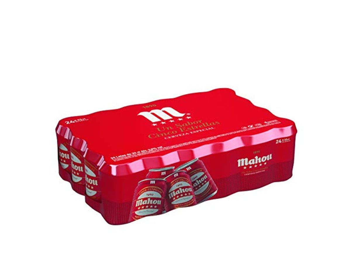 Product Mahou 5 Estrellas Cerveza - Paquete de 24 x 330 ml -