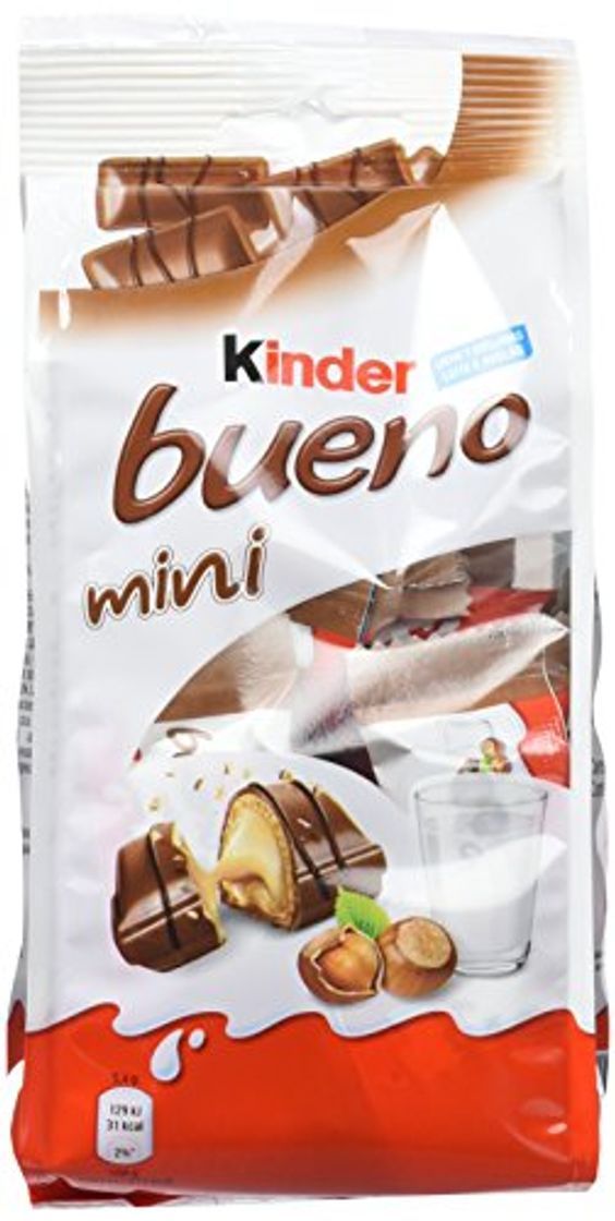 Social Kinder Bueno Mini Barritas con Relleno de Leche y Avellanas