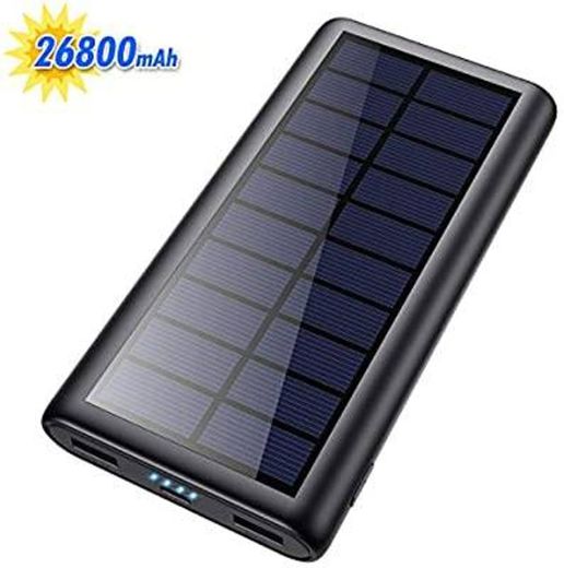 Bateria Externa Solar 26800mAh Con 2 Puertos USB