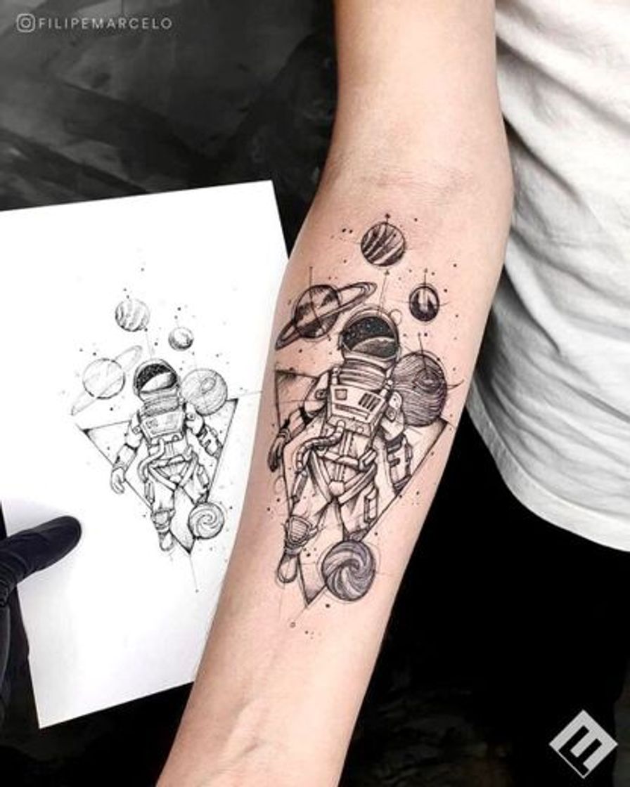 Moda Tattoo astronauta 