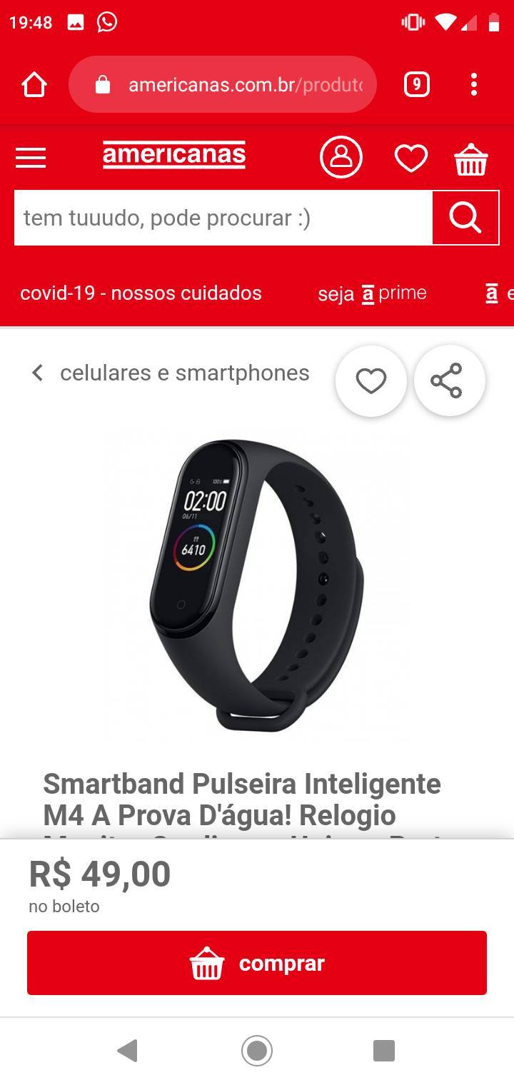 Productos Smartband pulseira