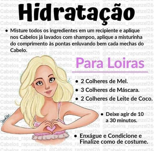 Hidratação para loiras👸🏼