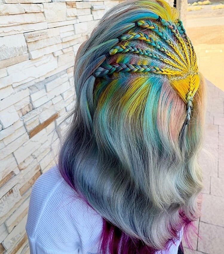 Fashion Rainbow braid 🌈