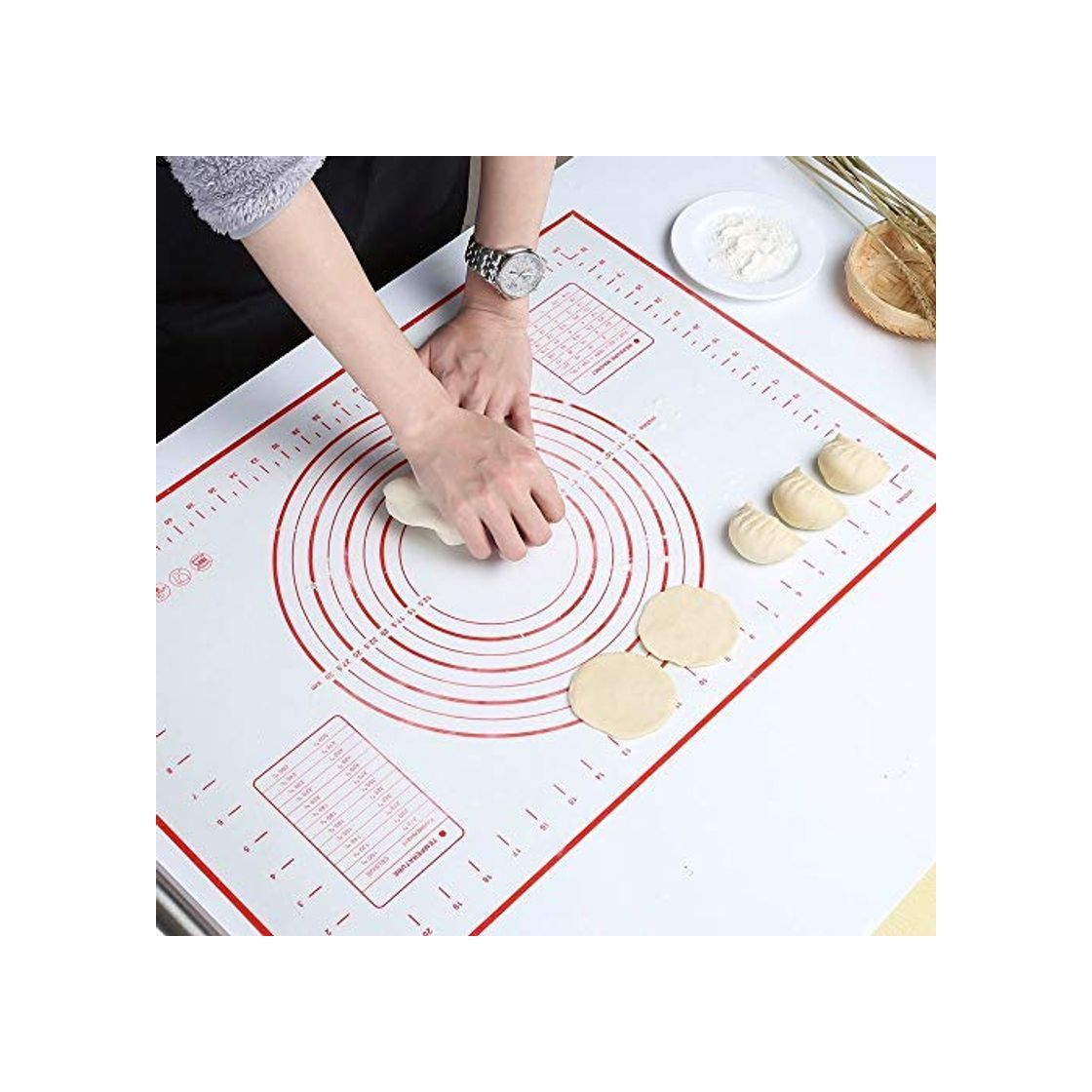 Social GWHOLE Tapete de Silicona para Hornear Baking Mat Grande Antiadherente 60 x