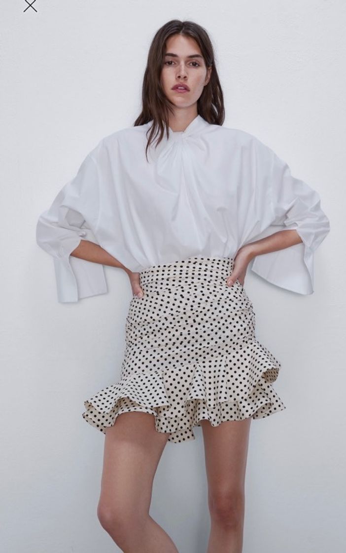 Social Falda lunares blanca