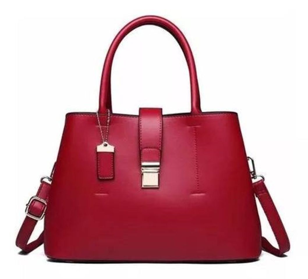 Product Bolso Mujer Marfil Original Paris Cuero Rojo