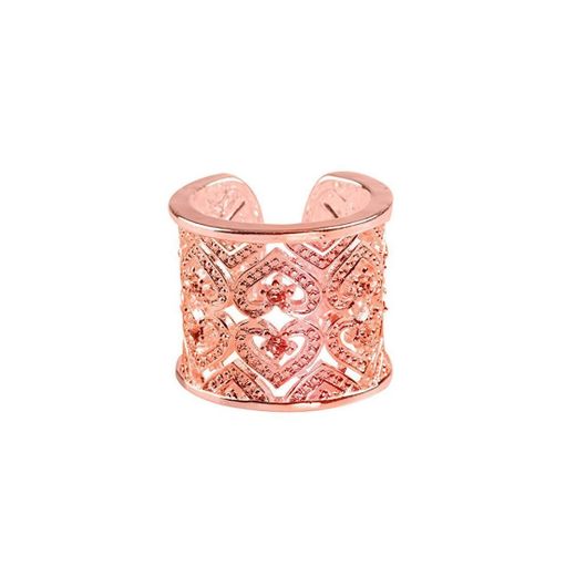 Estilo caliente de joyería Noble bañado en oro rosa anillo de ancho