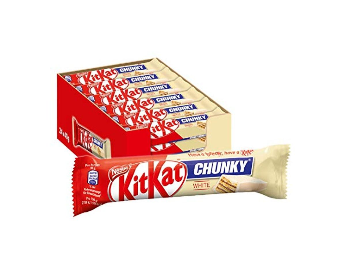 Social Nestle KitKat Chunky White Chocolate with white chocolate multi pack of 24