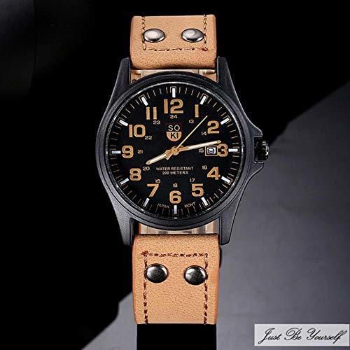 Relojes De Pulsera Vintage Classic Men's Waterproof Date Leather Strap Sport Quartz