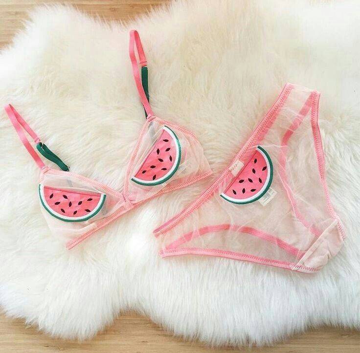 Fashion Conjunto transparente de melancia 🍉