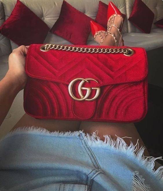 Fashion Bolsa Gucci vermelha 