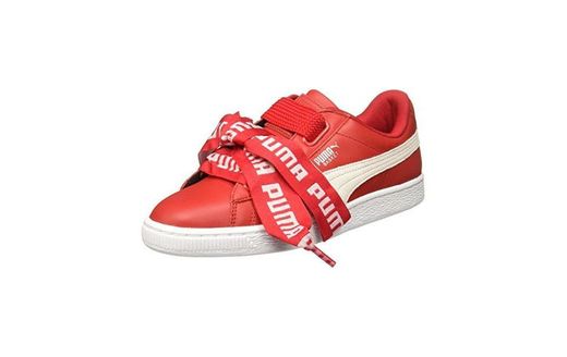 PUMA Mujer Toreador Rojo Basket Heart DE Zapatillas-UK 6