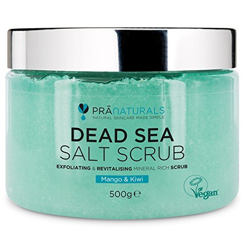 Belleza PraNaturals Exfoliante Corporal de Sal del Mar Muerto Mezclado con Aceites de