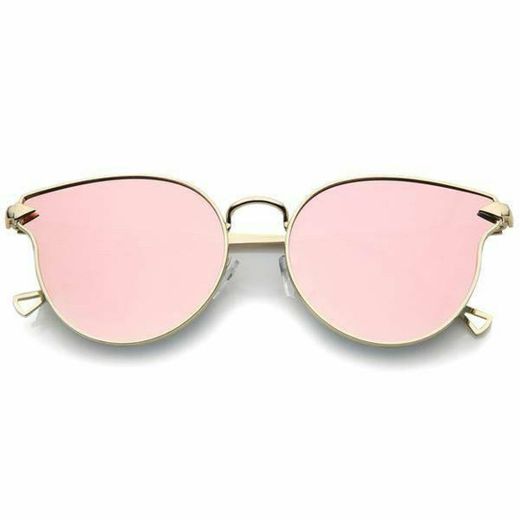 Modern flat mirror lens horned rim  Sunglasses a854