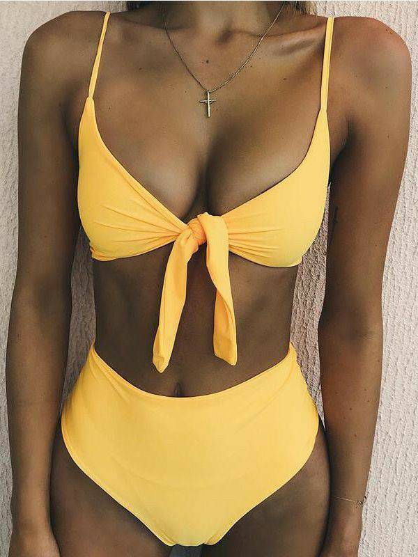 Fashion Simples As Can Be High Waist Bikini 