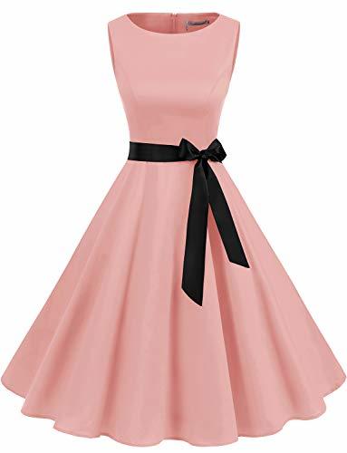 Social Gardenwed Vestidos Mujer Sin Mangas Cóctel Fiesta Retro Pin Up Blush M