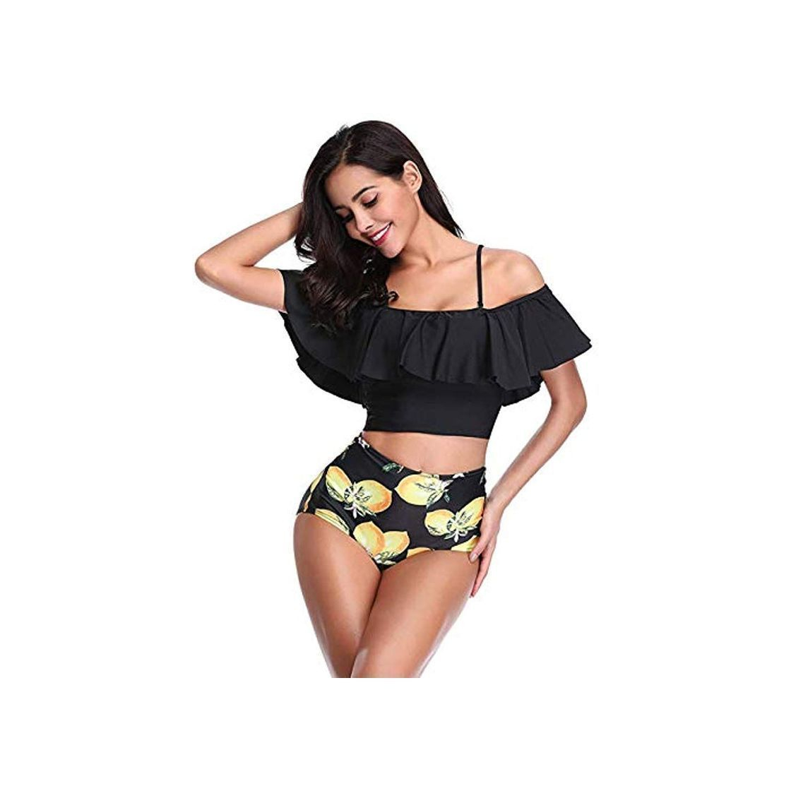 Social Aibrou Bikini Mujer Conjunto Sexy Cabestro Cuello Bañador Cuello en V