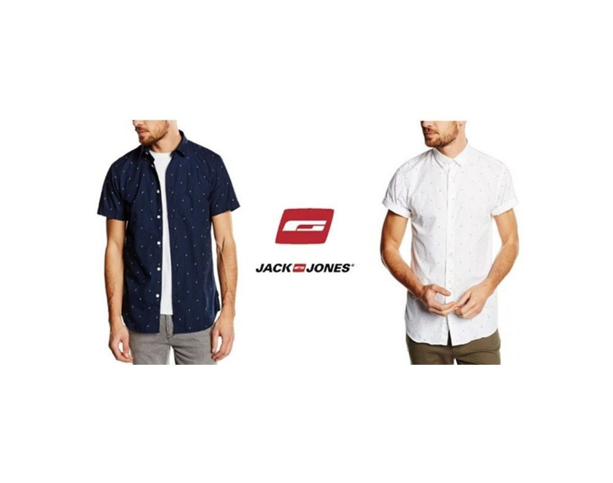 Social JACK & JONES Jjegingham Shirt L/s Camisa, Multicolor