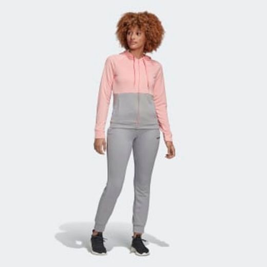 Agasalho Moletinho Linear Hoodie - Rosa adidas | adidas Brasil