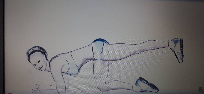 Ejercicio para trasero (musculos nalgas): extensión cadera ...